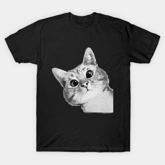 Lovely, cute, funny cat design template T-Shirt by NTR_STUDIO